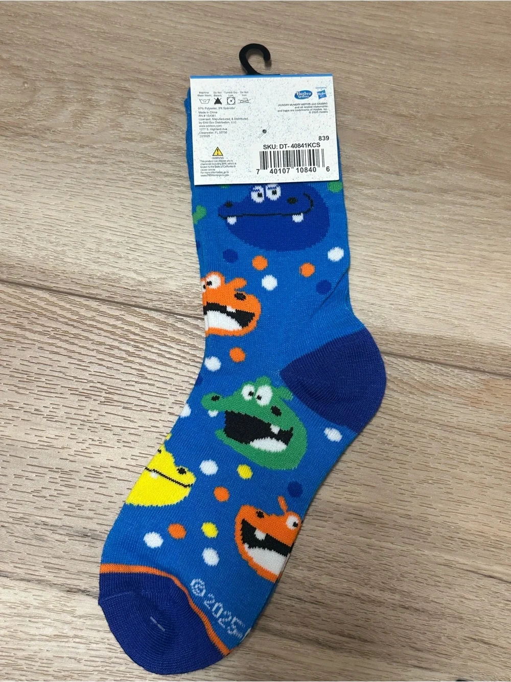 🦛 Hasbro Gaming Hungry Hungry Hippos Novelty Crew Socks